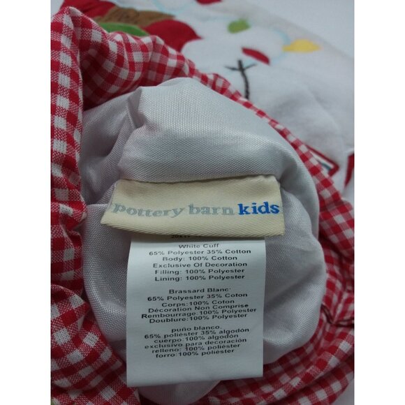 Pottery Barn Kids Christmas Stocking Snowman Mommy Holiday Quilted Red - Picture 7 of 10